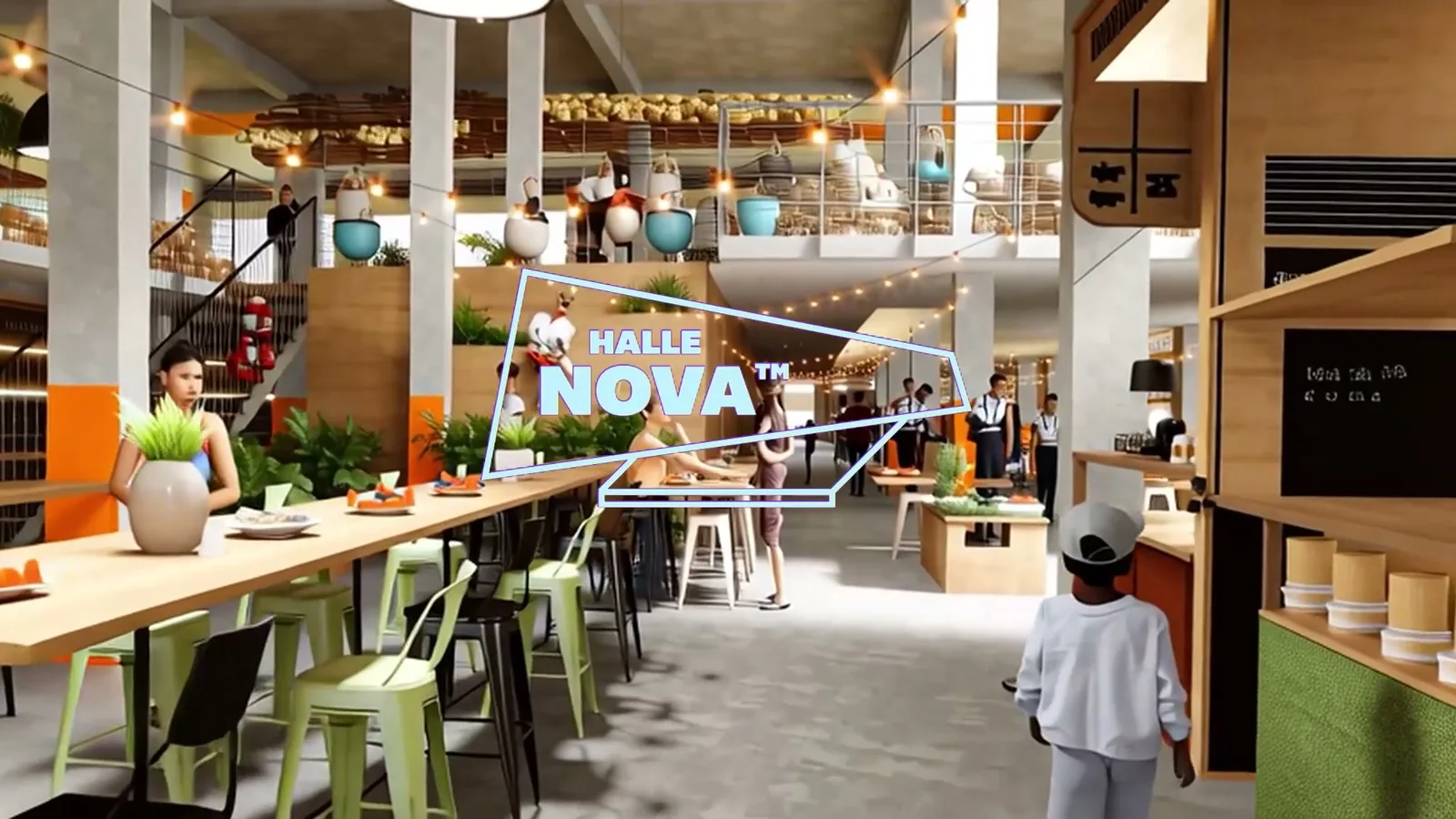 Les comptoirs de la Halle Nova